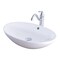 Novatto Porcelain Vessel Sink Combo with Chrome Faucet, Drain and Sealer NSFC-V07W359CH - alternate 1